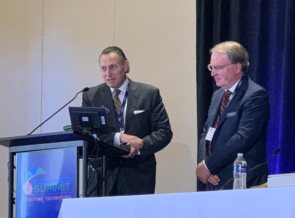 Dr. Levine presents OSET 2022 Honored Professor Award Spine Doctor NJ